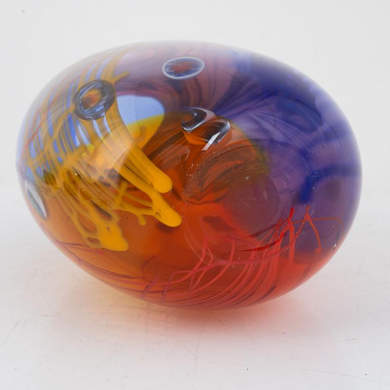 Berit Johansson, vase, glass, Sjöhyttan.