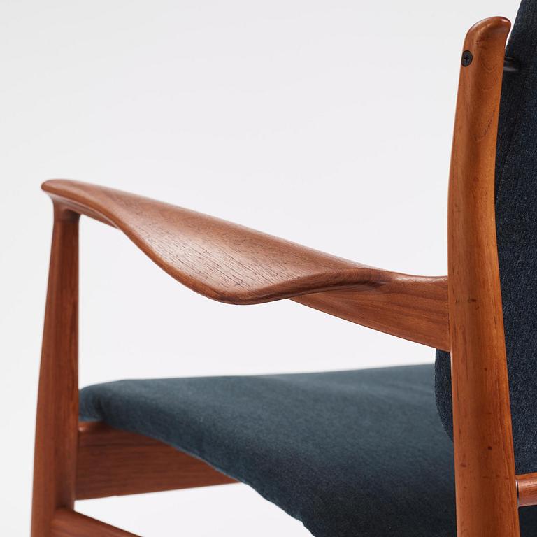 Finn Juhl, a "FD 136" easy chair, France & Daverkosen, Denmark, 1950s.