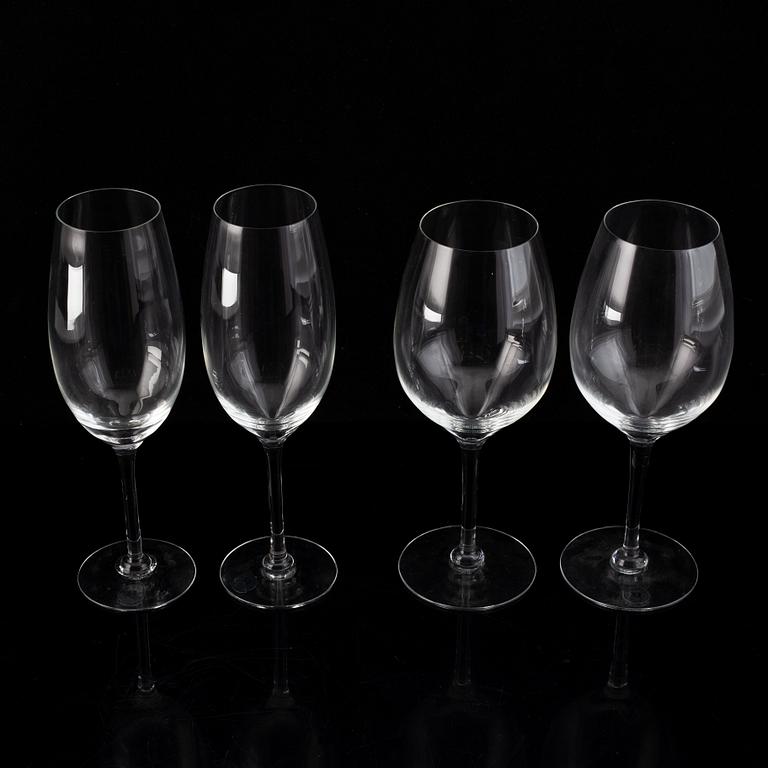 Reijmyre Glasbruk, "Senses", a set of 23 white wine glasses and 24 champagne glasses, design Lina Öhlund.