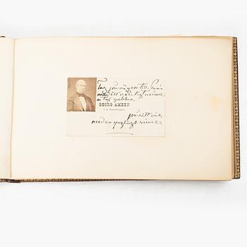 Album with among other things 16 pieces of watercolours and drawings by Swedish artists.