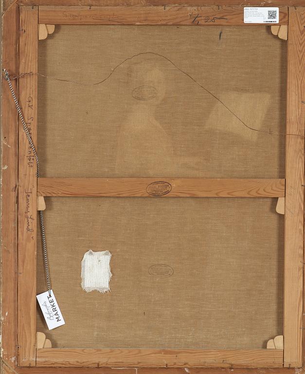 UNKNOWN ARTIST, 19/20TH CENTURY, oil on canvas, signed GV Sparrwenfält and dated 1912. Copy after Louis Asher.