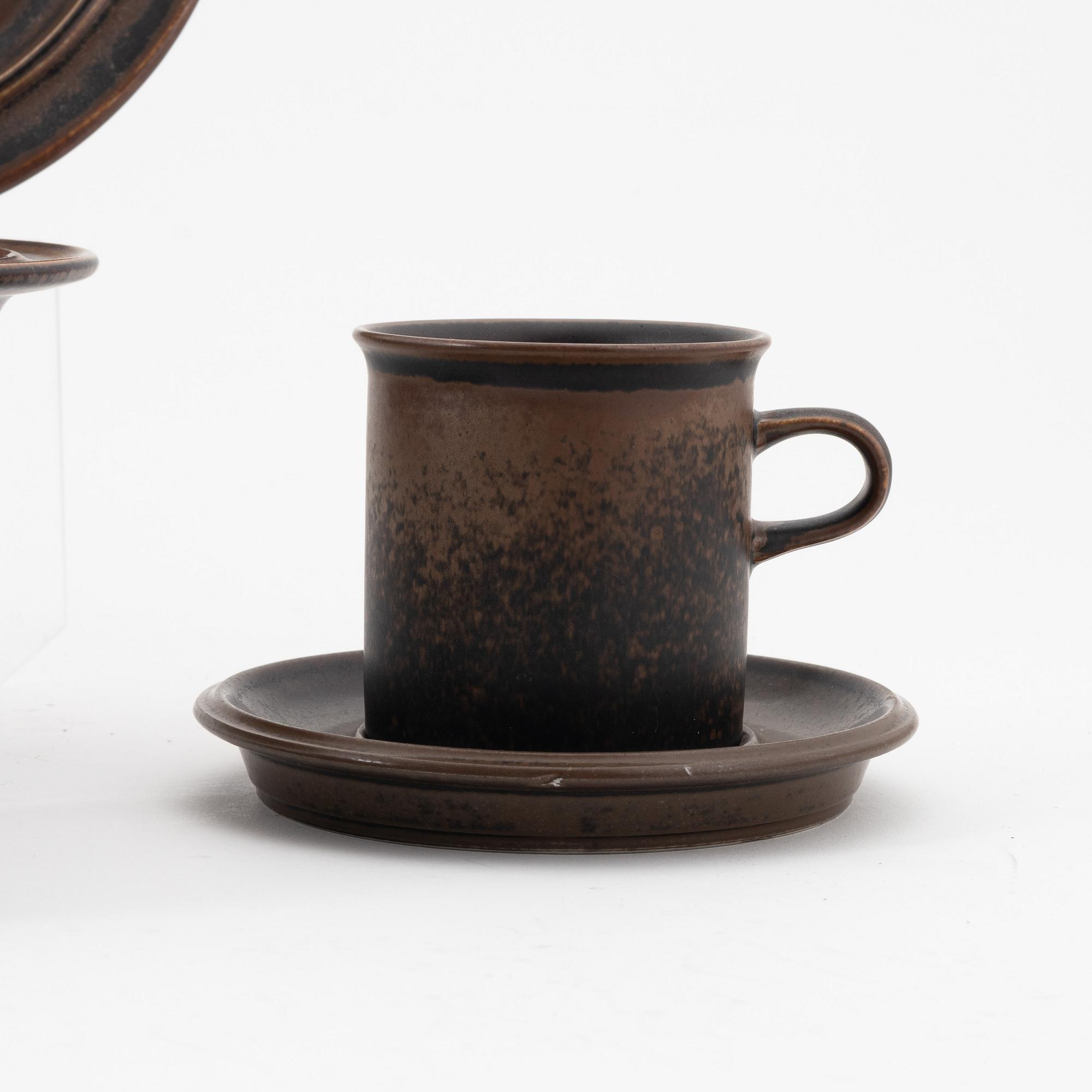 Ulla Procopé, a 42 piece stoneware service, 'Ruska', Arabia.