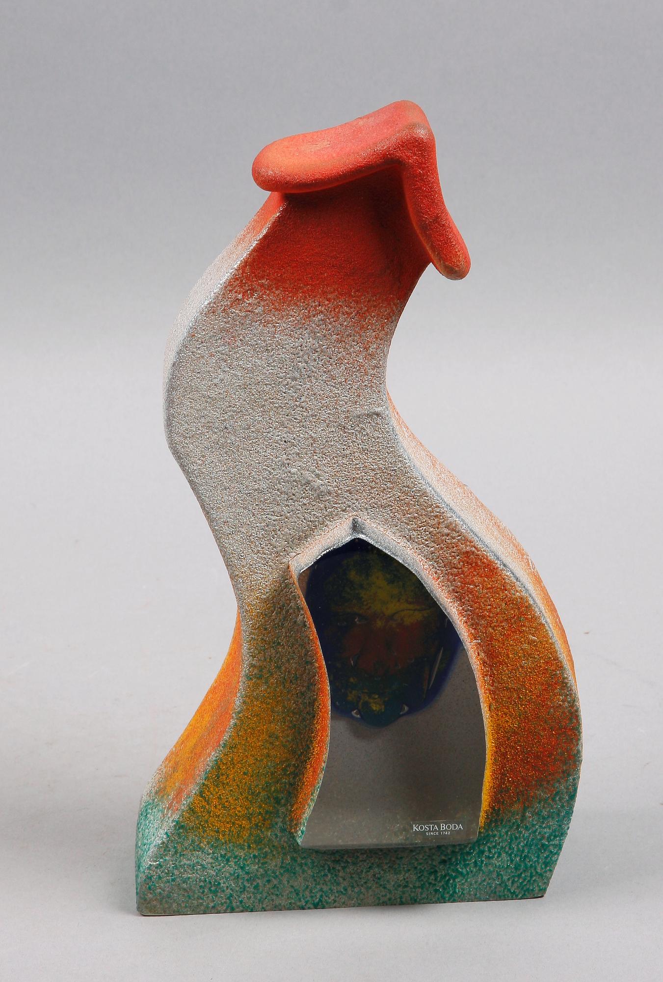 SKULPTUR, glas, Kjell Engman, Kosta Boda.