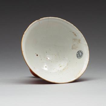 An enamelled stemcup, Qing dynasty, 18th Century.