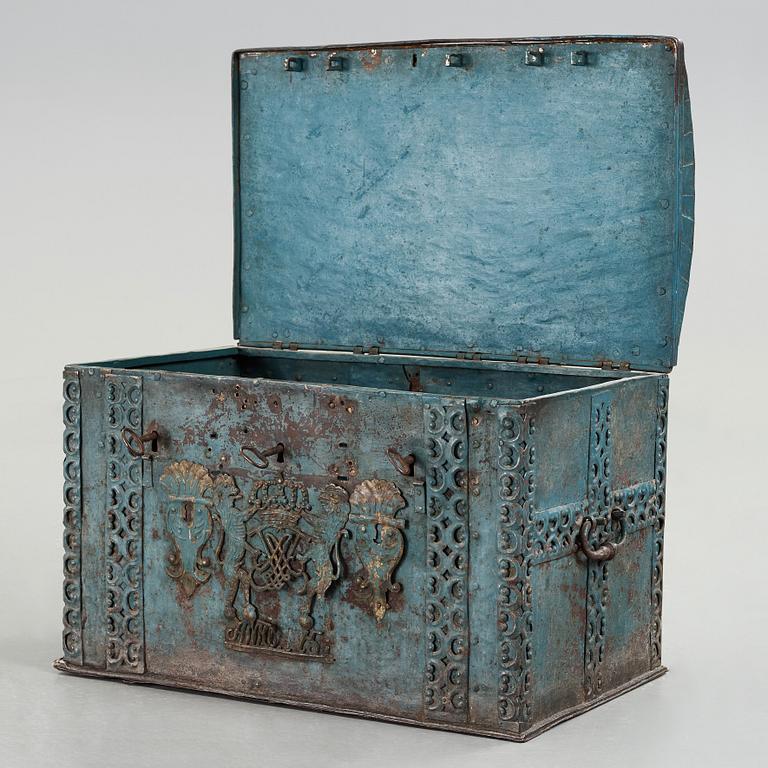 A Swedish 1750's metal chest.