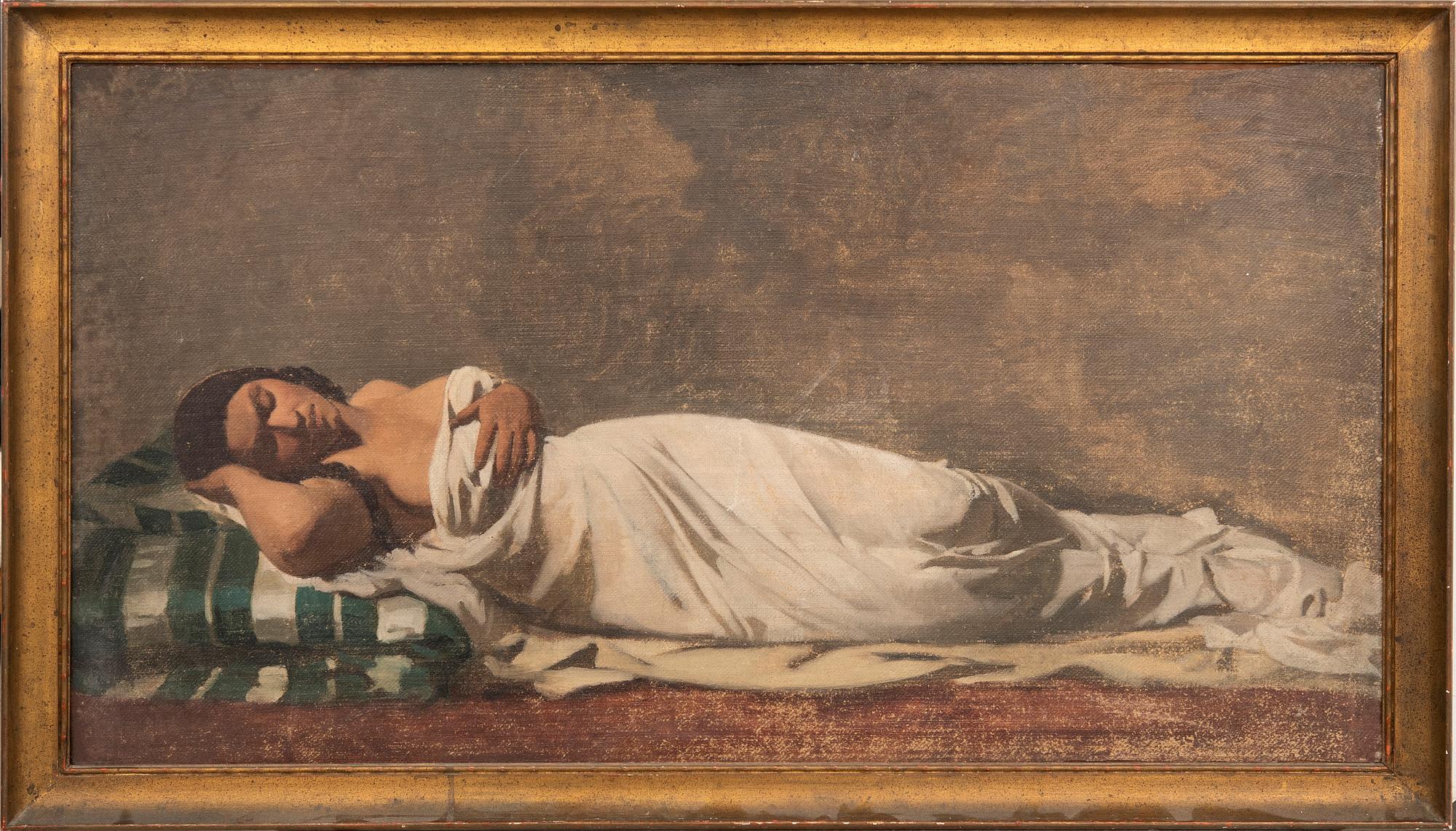 Unknown artist 20th century, Reclining model.