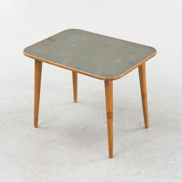 Axel Larsson, a children's table and 3 chairs, version of  "1300"-series, probably by Svenska Möbelfabrikerna Bodafors.