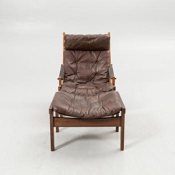 Torbjørn Afdal, Armchair with footstool, “Hunter”, Stranda Industri A/S for Bruksbo, Norway, 1960s/70s.