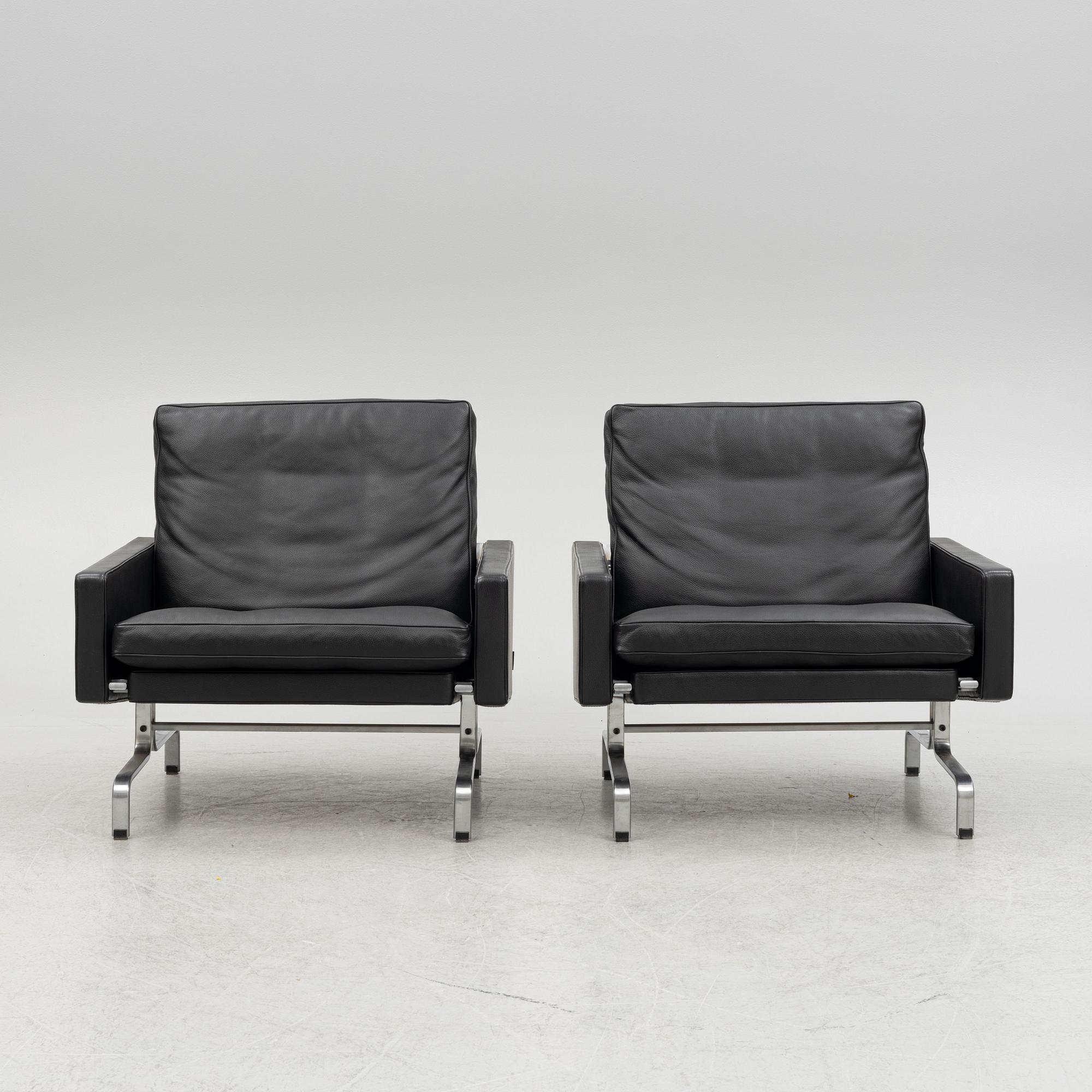 Poul Kjaerholm, armchairs, a pair, "PK 31", Fritz Hansen, Denmark, 2016.