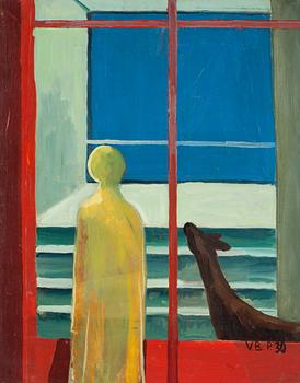 80. Vilhelm Bjerke-Petersen, Figure by the window.