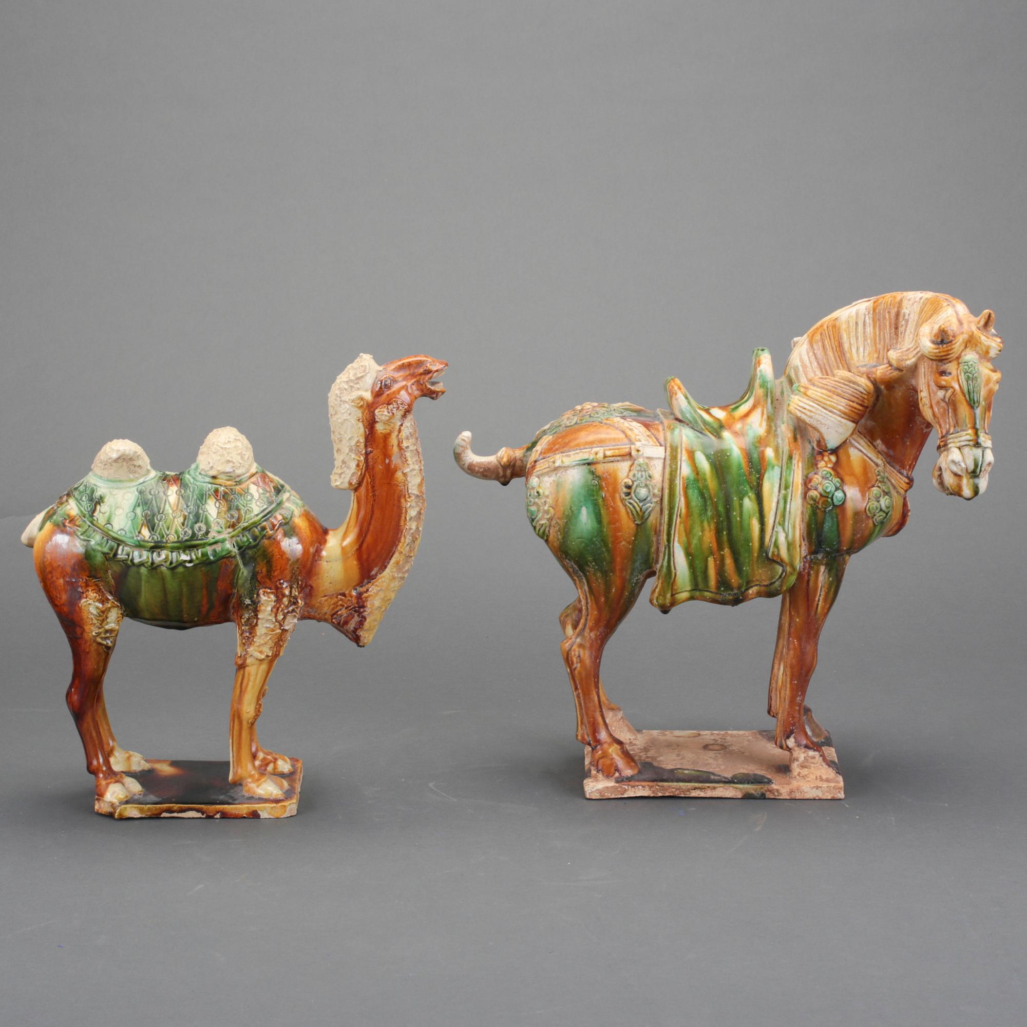 FIGURINER, 2 st, lergods, Tangstil.