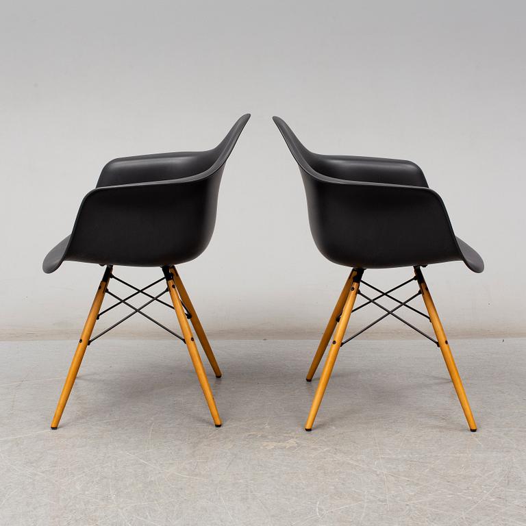 CHARLES & RAY EAMES, a pair of 'DAW' armchairs, Vitra, 2017.