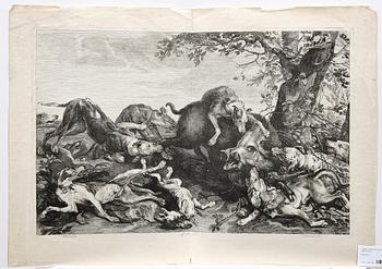 Frans Snyders · FRANS SNYDERS, efter, etsning, 1600/1700-tal.