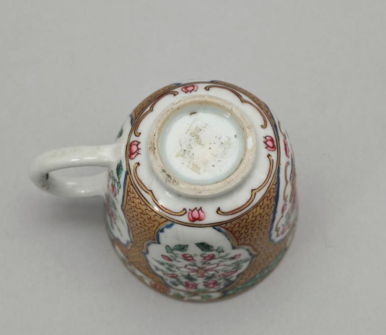 KOPPAR, 9 st, porslin, Kina, 1700-tal.