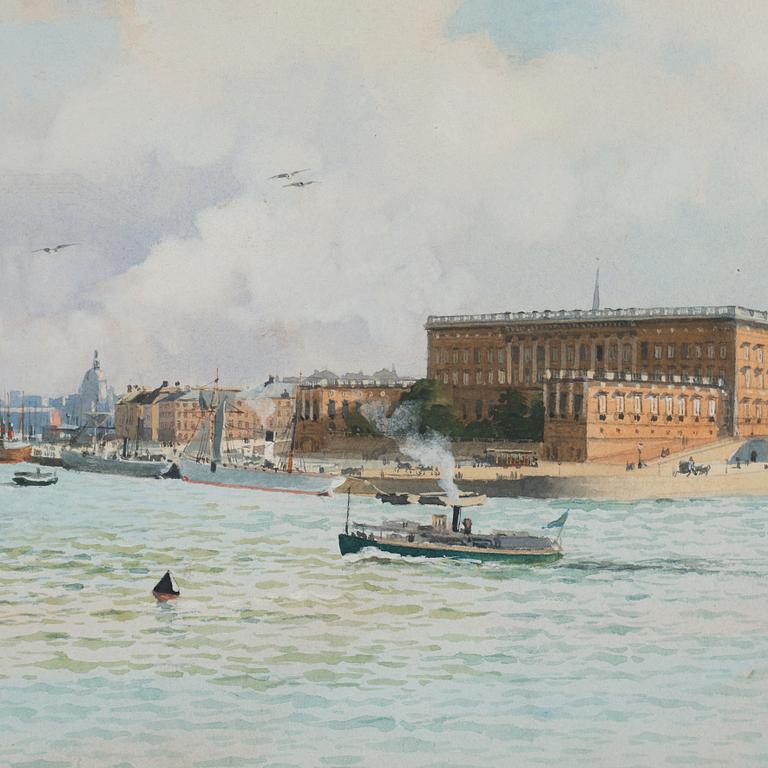 Anna Palm de Rosa, Vy över Stockholms slott.