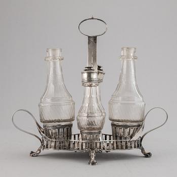 O Sohlberg, bordssurtout, silver och glas, Falun 1830.