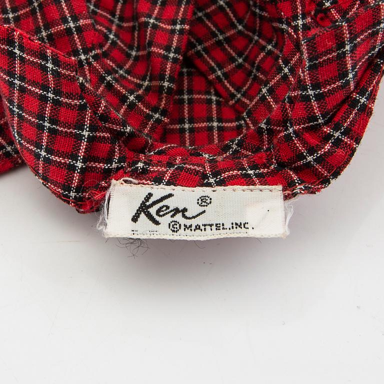 Barbie och Ken, dockor 2 st. samt kläder, vintage,"Barbie Bubblecut" Mattel 1961/62. "Ken" Mattel 1961/62.