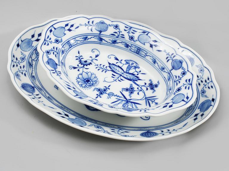 SERVISDELAR, 29 st, porslin, Meissen, 1900-tal.