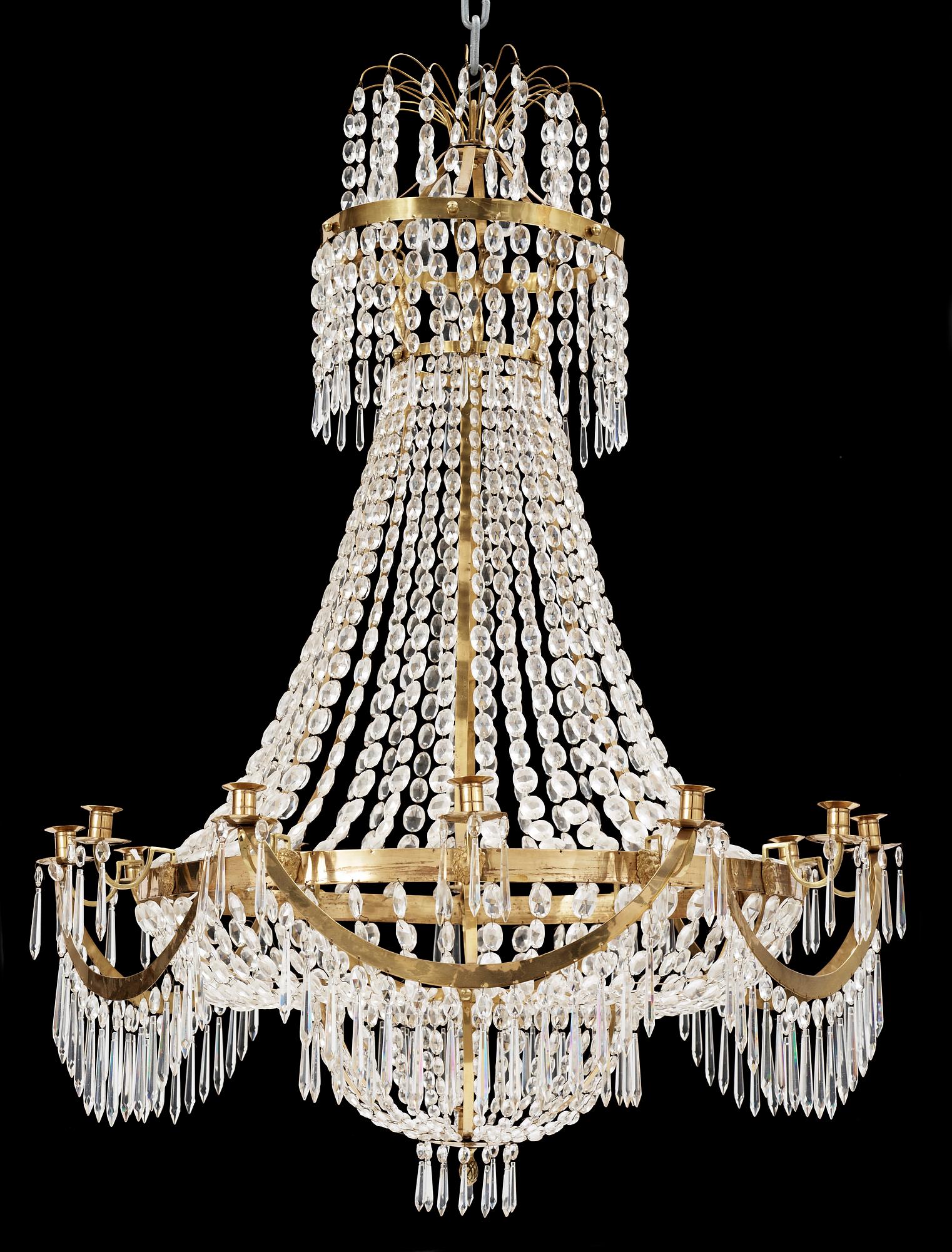 LJUSKRONA. Gustaviansk stil. H ca 116 cm.