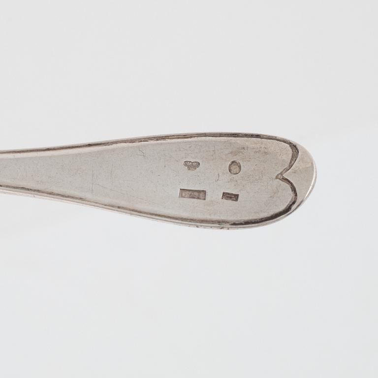 Twenty Swedish Silver Tea- and Coffee Spoons, 19th century.