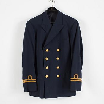 A Swedish three piece naval uniform for lieutenant, 20th cnetury.