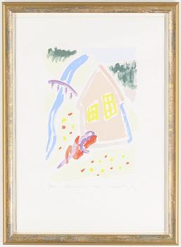 Ulf Lundell · ULF LUNDELL, serigrafi, signerad och numrerad 12/200. Daterad 2001.