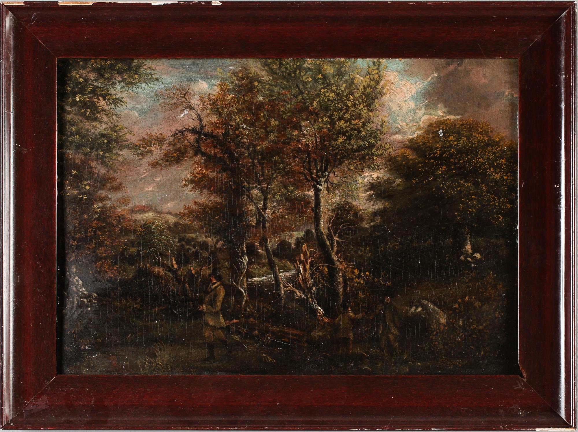 OKÄND KONSTNÄR, olja på pannå, ej signerad, 1800-tal.