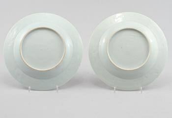 TALLRIKAR, 10 st, porslin, Kina, 1700-tal.