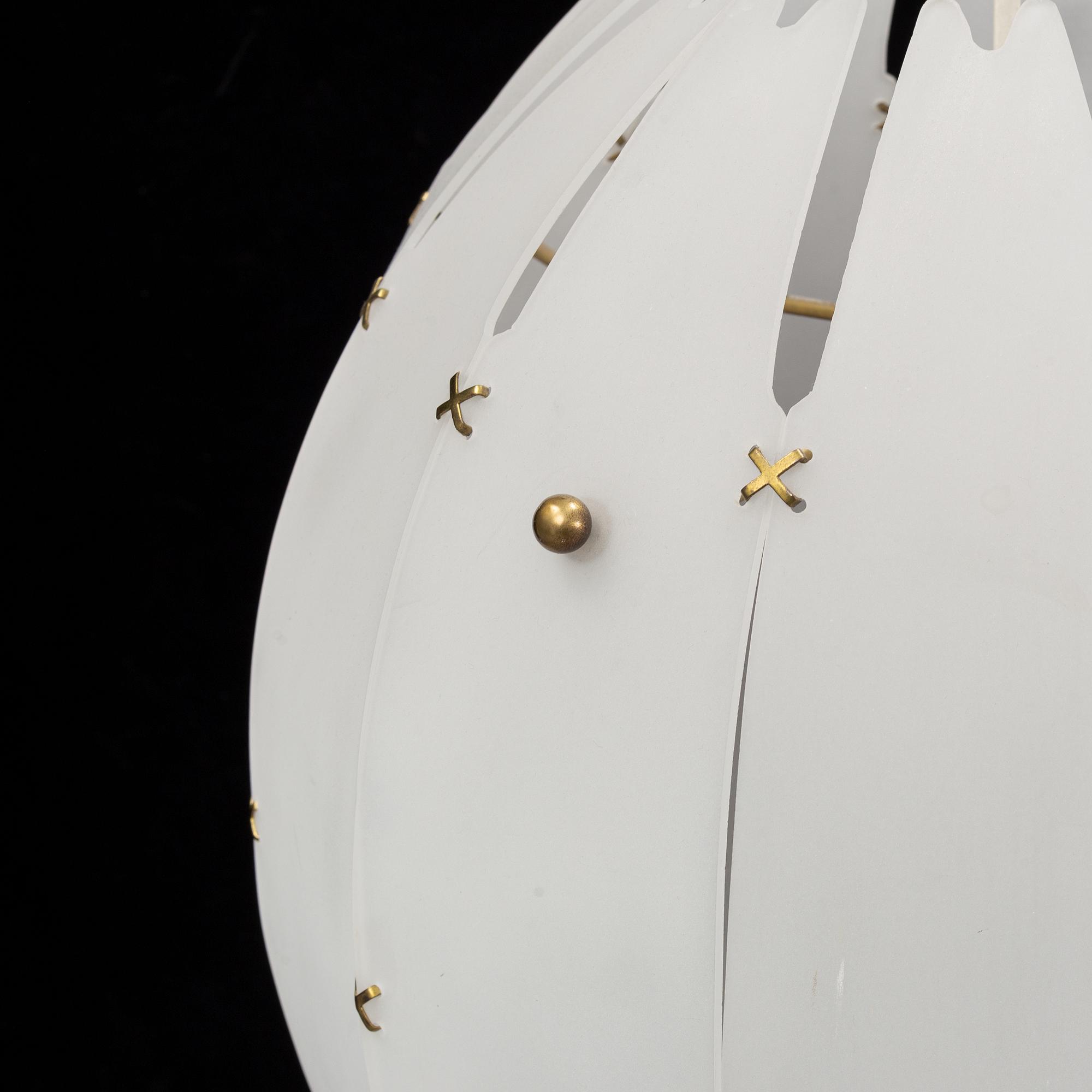 Hans Bergström, a Swedish Modern ceiling light, model no 57, Atelje Lyktan, 1940's/50's.