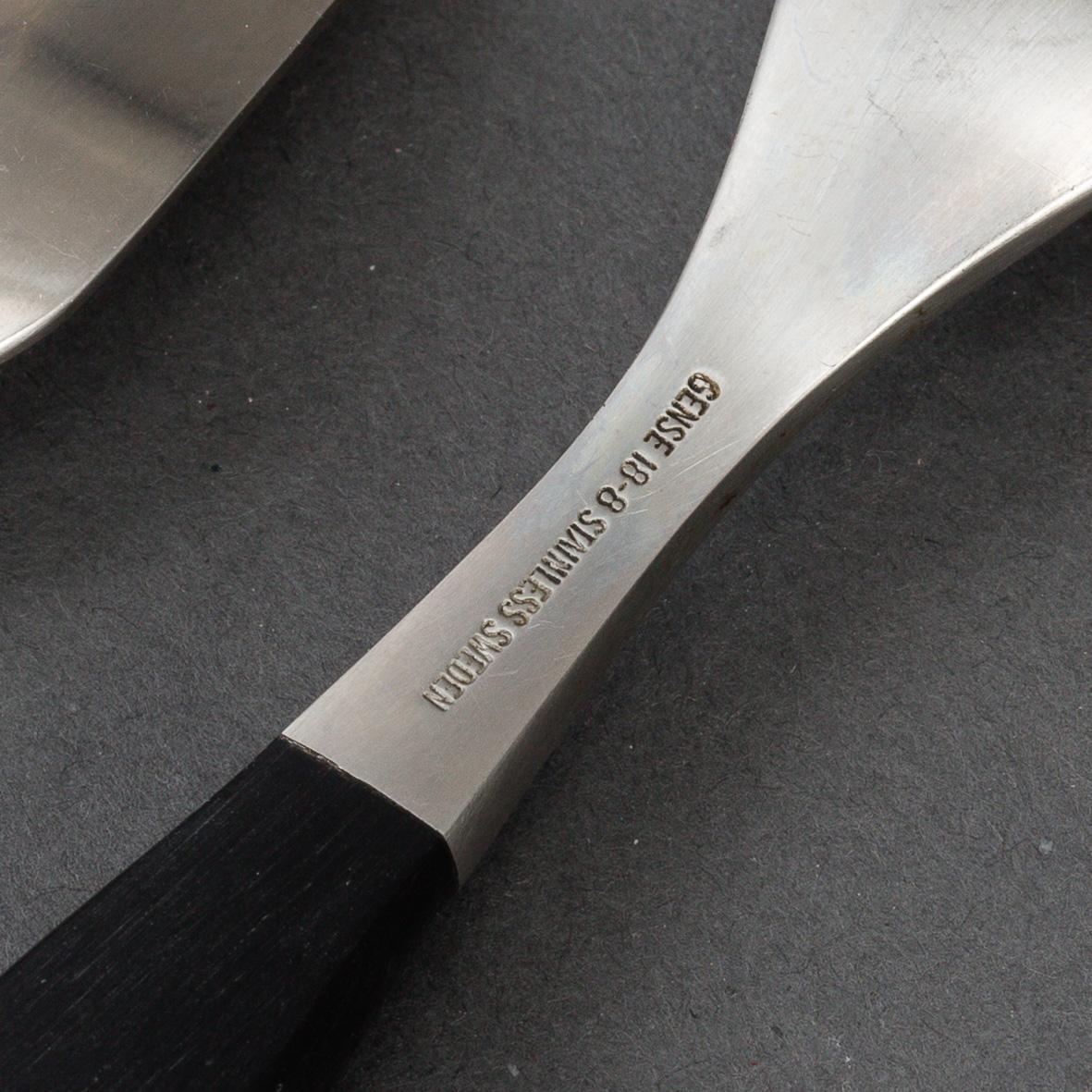 A 'Folke Arstrlm 'Focus De Luxe' steel cutlery, Gense (45 pieces).