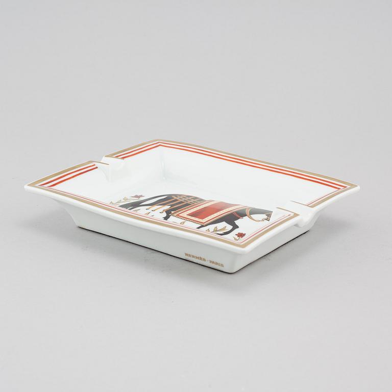 a porcelain ashtray.