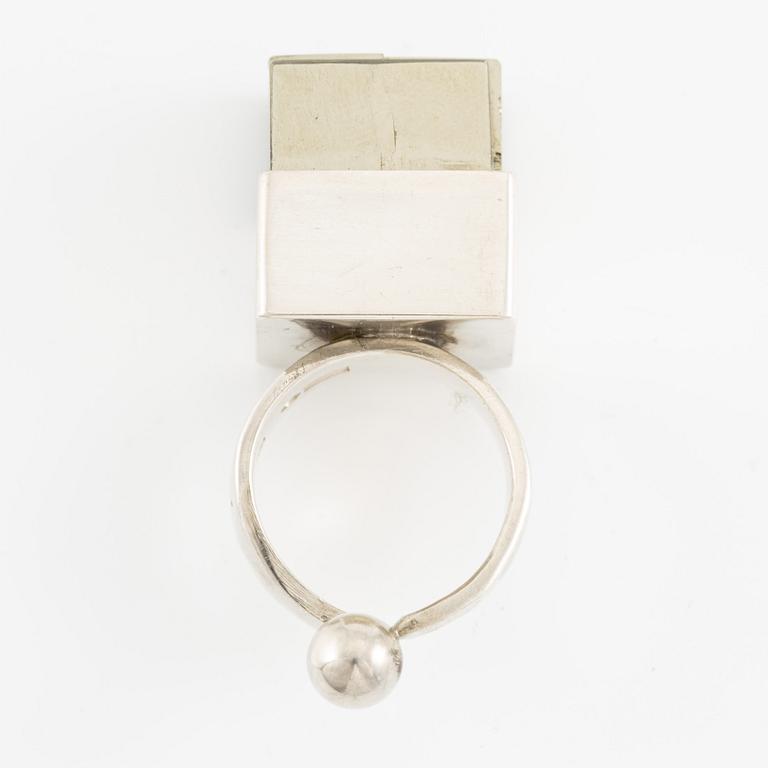 Jan-Christer Lundqvist, ring, sterlingsilver med pyrit, Skövde.