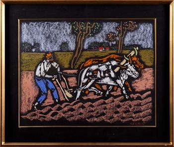 VYTAUTAS KASIULIS, pastell, signerad .