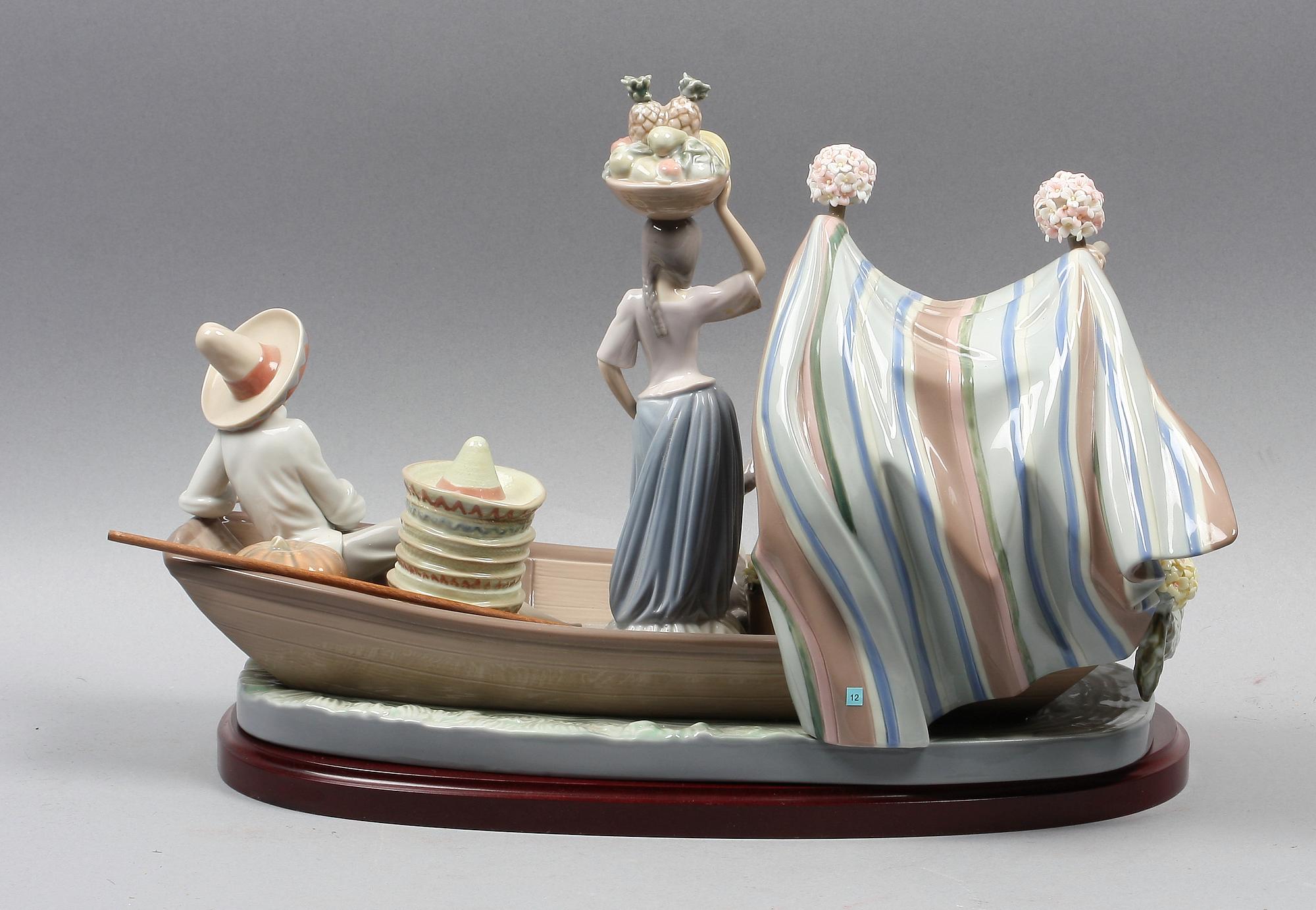 FIGURGRUPP, porslin, Lladro, märkt No: 351, tillverkningsår 1992.