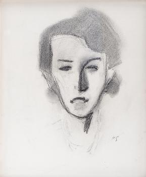483. Helene Schjerfbeck, TYTTÖ SINISESSÄ JA RUSKEASSA.