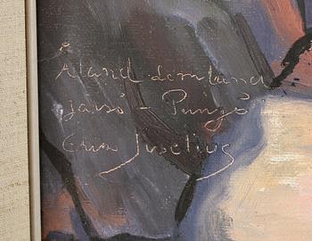 ERIK JUSELIUS, 2 st, oljor på pannå, signerade.