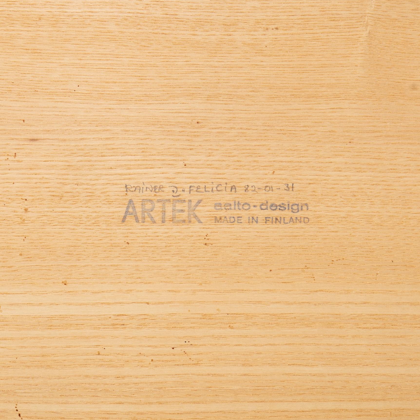 Alvar Aalto, a 'Fan leg table', Artek, Finland.