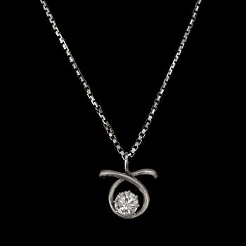 119. A diamond, circa 1.50 cts, zodiac pendant representing Taurus. G Dahlgren, 1957.