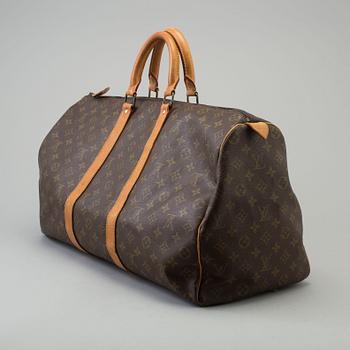 a LOUIS VUITTON "keepall 50" bag.