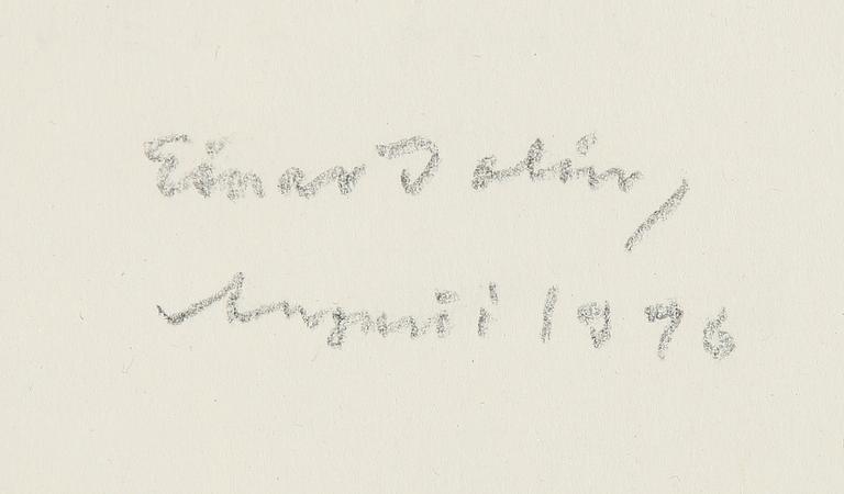 Einar Jolin, akvarell, signerad och daterad augusti 1976.