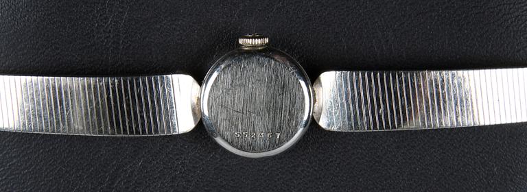 DAMARMBANDSUR, 18 K vitguld samt 10 diamanter, art deco, Certina, Schweiz.