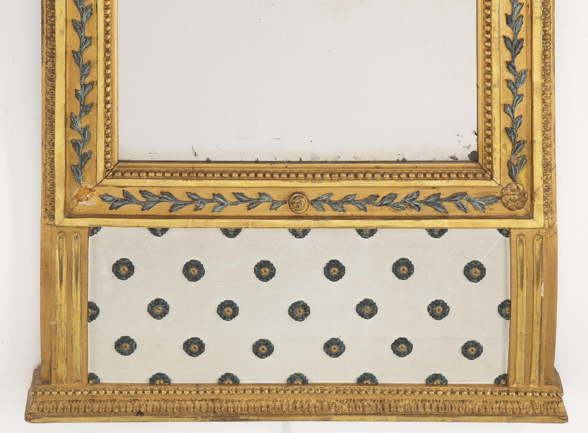 A late Gustavian mirror, circa 1800.