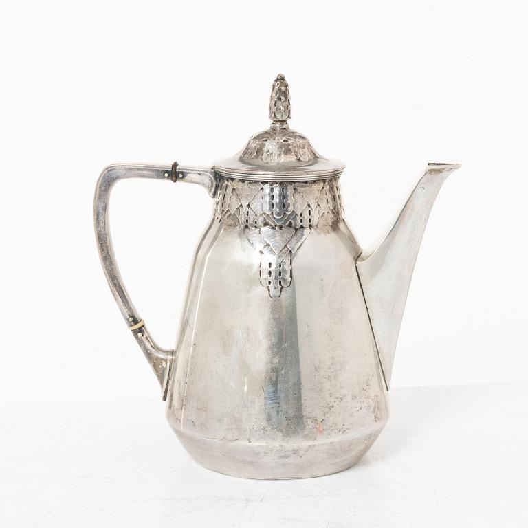 Coffee service, 3 pieces, silver, Art Nouveau, Anna Ohlsson & Co Östersund, 1910.