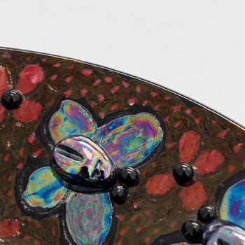 Birger Kaipiainen, a decorative ceramic plate, signed Kaipiainen Arabia.