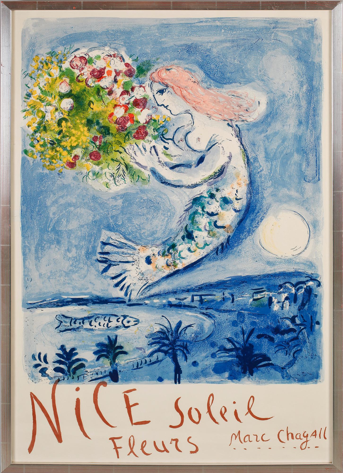 MARC CHAGALL, färglitografisk affisch, 1962.