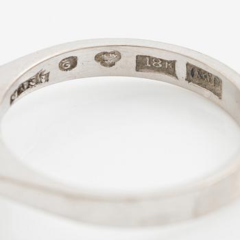 Ring, solitaire, 18K white gold with brilliant-cut diamond 1.79 ct.