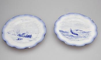 MATSERVIS, 57 delar, "Terre de fer Vermont feres", Paris, omkring 1900.