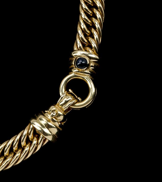 COLLIER, 18k guld, Balestra, Italien. Ca 65 gr.
