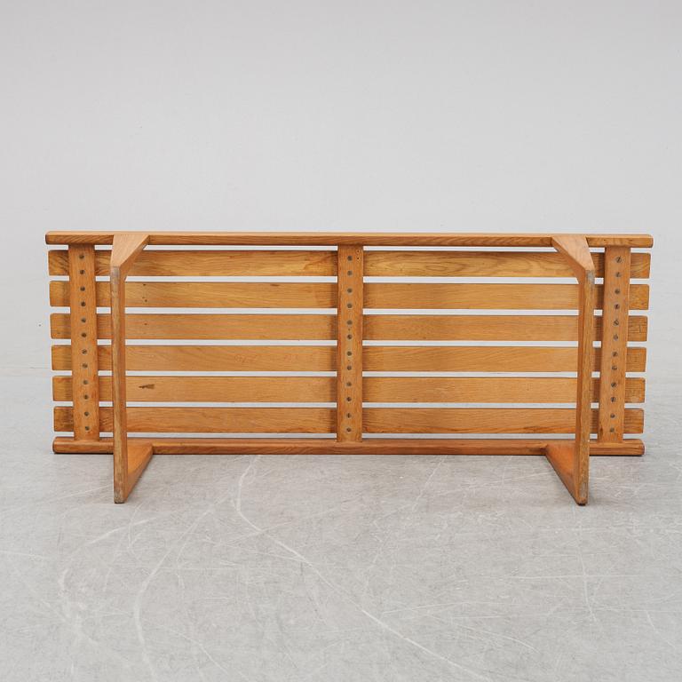 A 'Tokyo' oak bench by Yngvar Sandström for Nordiska Kompaniet, designed 1962.