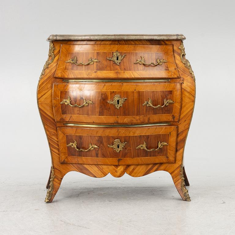 A Rococo chest of drawers, second half of the 18th Century,.